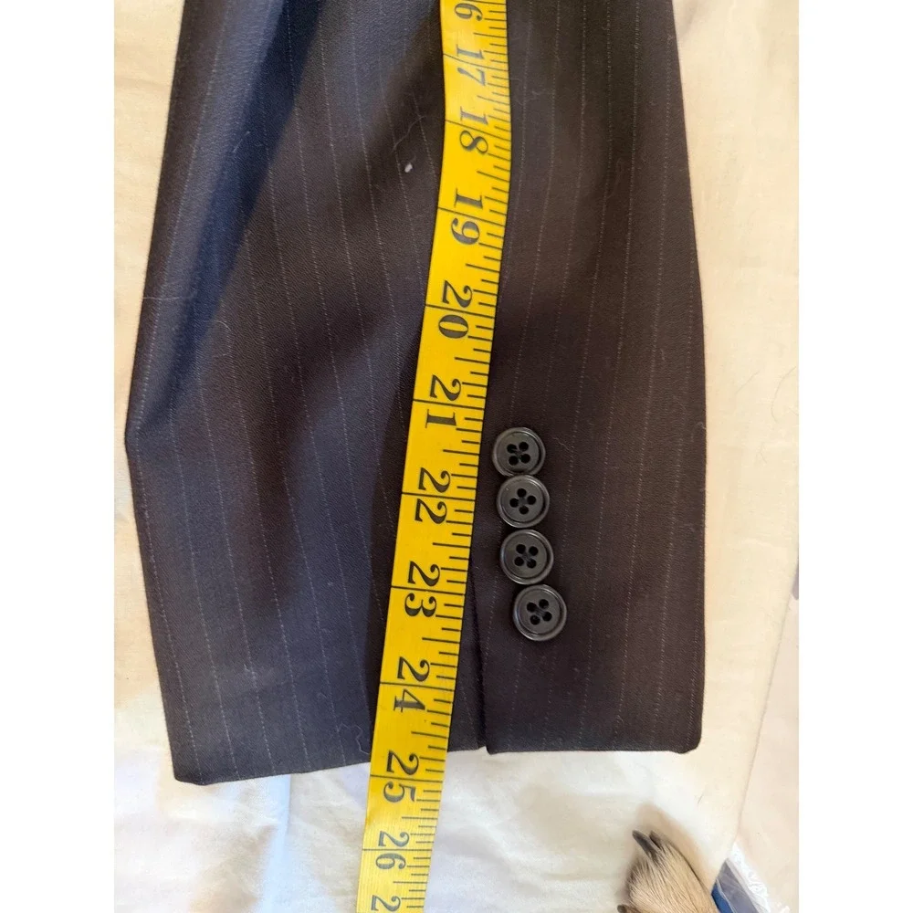 Wilke Rodriguez Mens 42L Pinstripe Wool Blend 2 Button Blazer Jacket Business‎